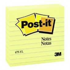 3M 675-YL Post-it 有線便條紙 4" x 4" - E15